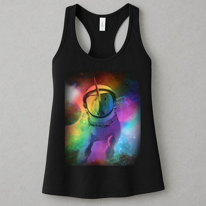 Magical Astronaut Unicorn In Space Womens Tank Top