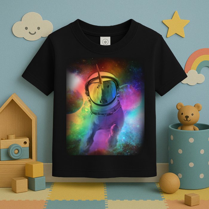 Magical Astronaut Unicorn In Space Toddler T-Shirt
