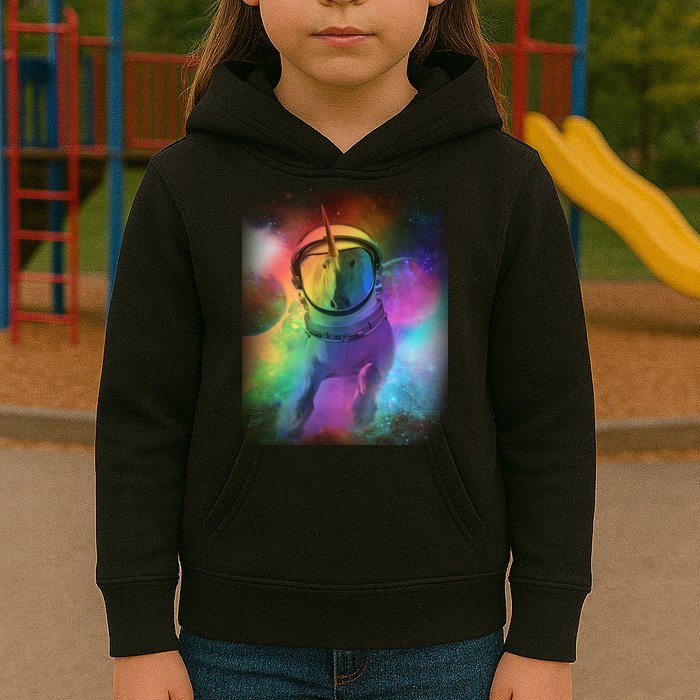 Magical Astronaut Unicorn In Space Kids Hoodie