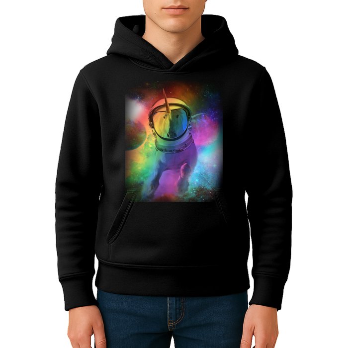 Magical Astronaut Unicorn In Space Kids Hoodie
