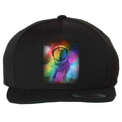 Magical Astronaut Unicorn In Space Wool Snapback Cap