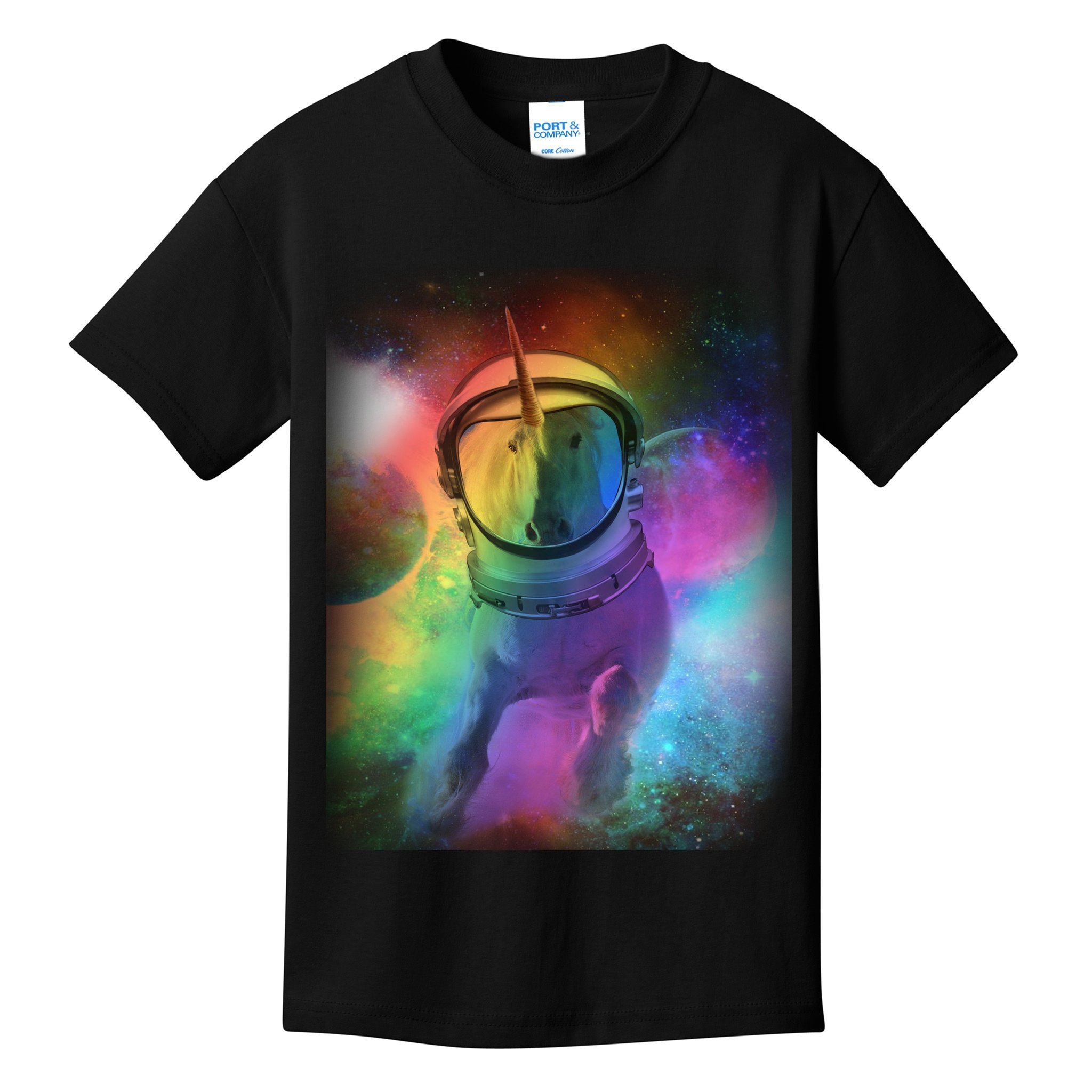 Magical Astronaut Unicorn In Space Kids T-Shirt