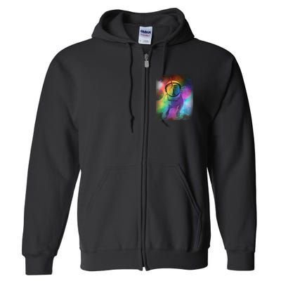 Magical Astronaut Unicorn In Space Full Zip Hoodie