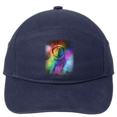 Magical Astronaut Unicorn In Space 7-Panel Snapback Hat