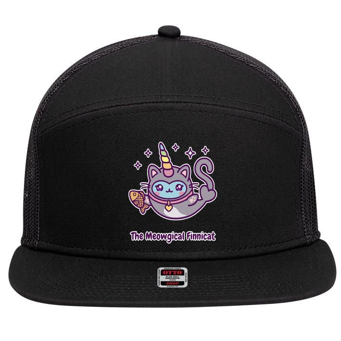 Magical Finnimals Finnicat Unicorn 7 Panel Mesh Trucker Snapback Hat