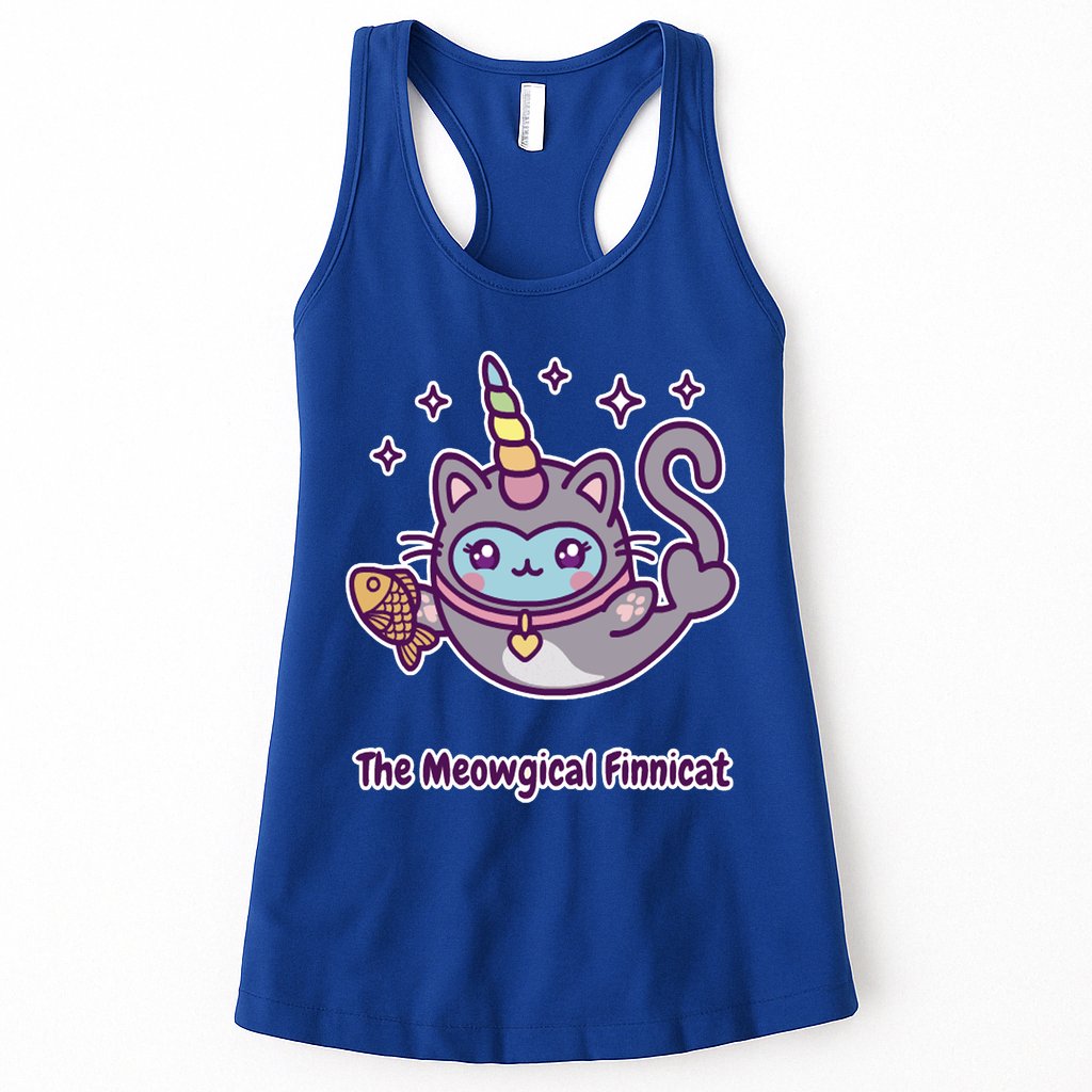 Magical Finnimals Finnicat Unicorn Womens Tank Top