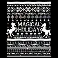Magical Holiday Unicorn Ugly Christmas Sweater Zip Tote Bag