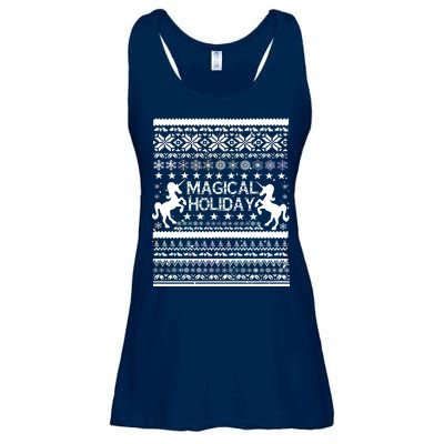 Magical Holiday Unicorn Ugly Christmas Sweater Ladies Essential Flowy Tank