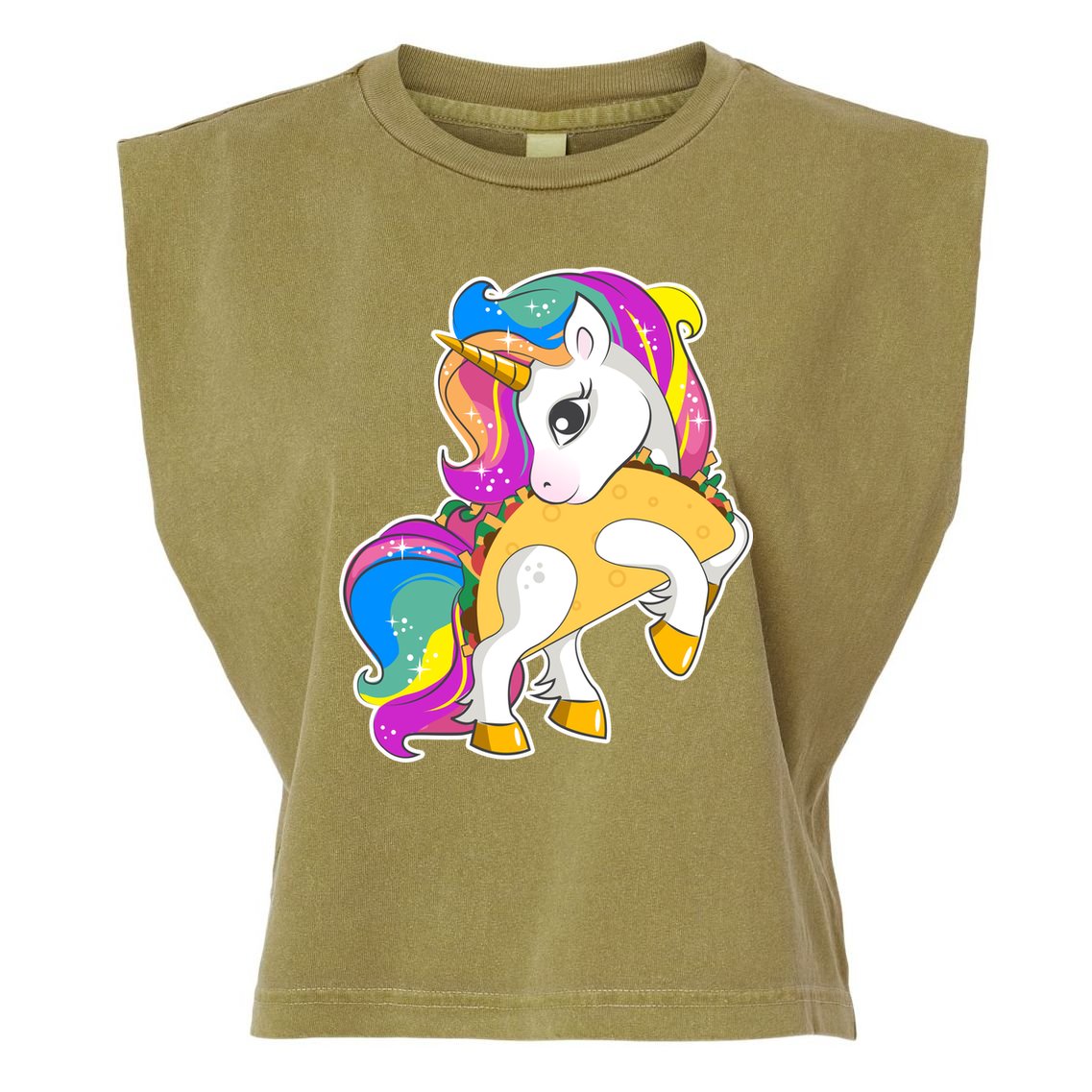 Magical My Little Taco-Corn Garment-Dyed Women's Muscle Tee