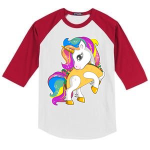 Magical My Little Taco-Corn Kids Colorblock Raglan Jersey