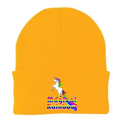 Magical Rainbow Unicorn Knit Cap Winter Beanie