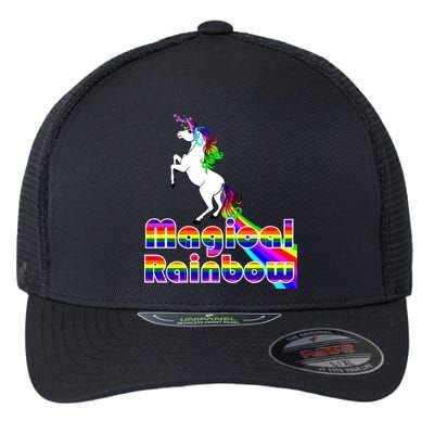 Magical Rainbow Unicorn Flexfit Unipanel Trucker Cap