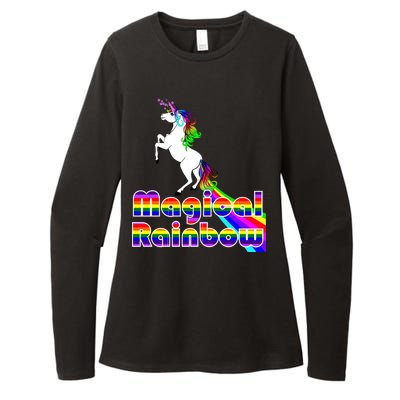 Magical Rainbow Unicorn Womens CVC Long Sleeve Shirt