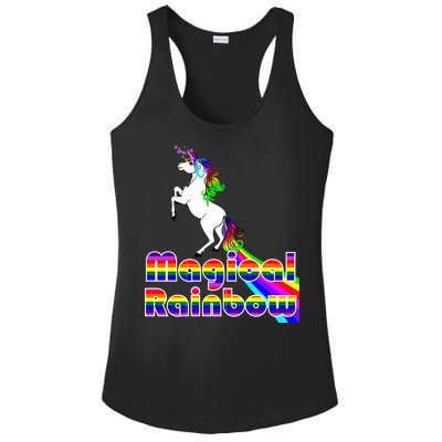 Magical Rainbow Unicorn Ladies PosiCharge Competitor Racerback Tank