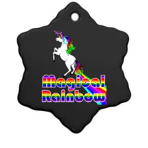 Magical Rainbow Unicorn Ceramic Star Ornament