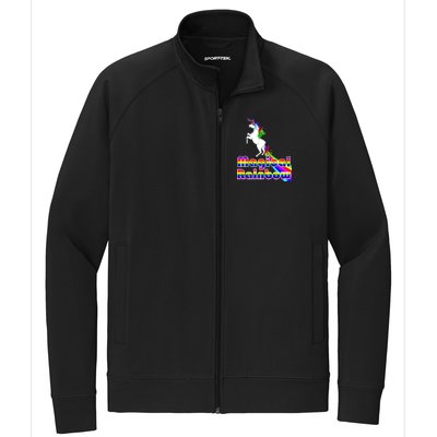 Magical Rainbow Unicorn Stretch Full-Zip Cadet Jacket