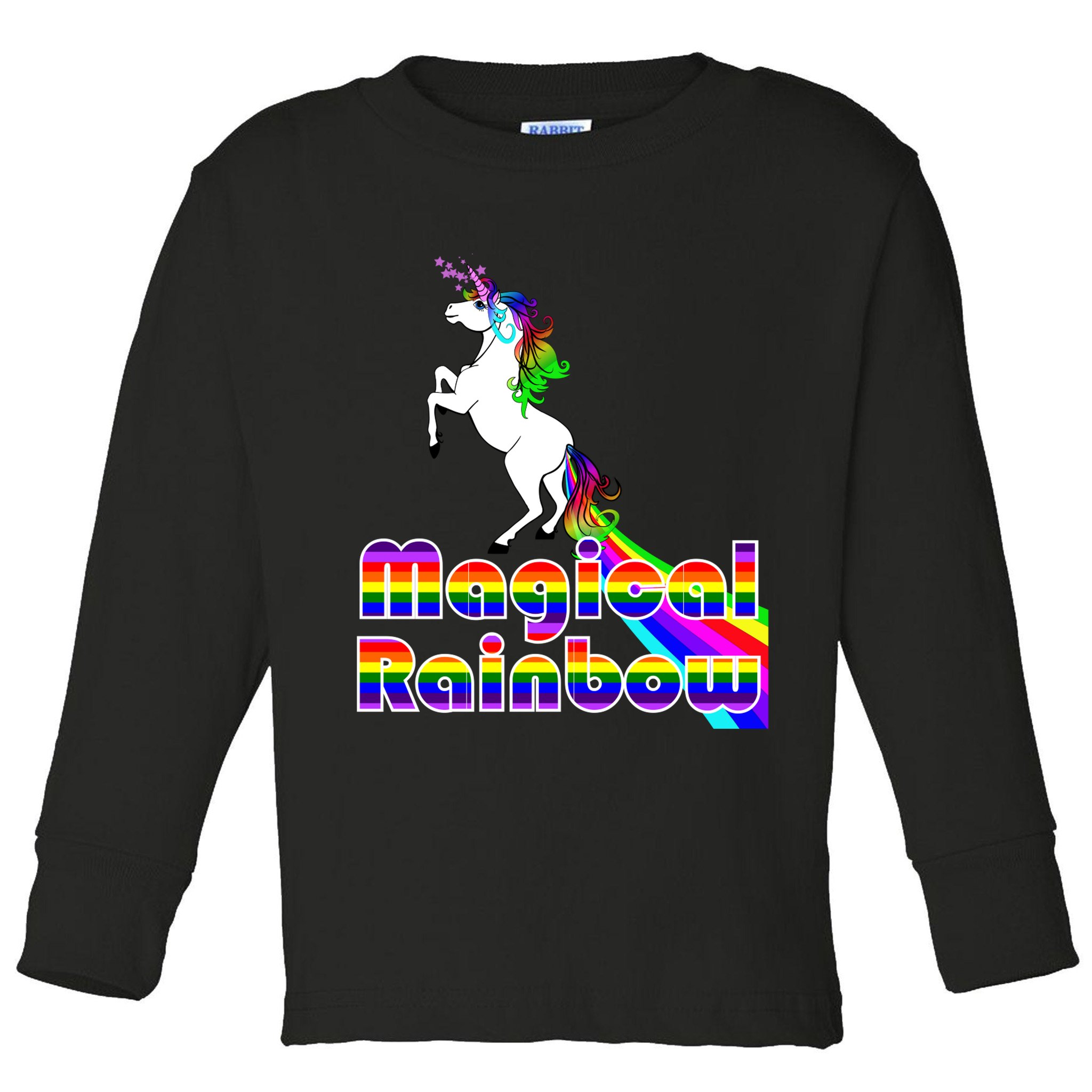 Magical Rainbow Unicorn Toddler Long Sleeve Shirt