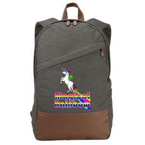 Magical Rainbow Unicorn Cotton Canvas Backpack