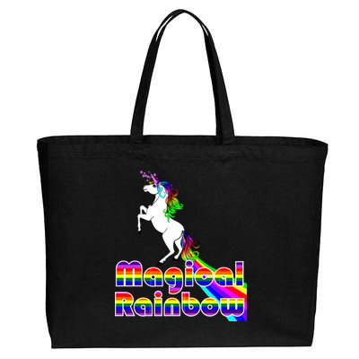 Magical Rainbow Unicorn Cotton Canvas Jumbo Tote