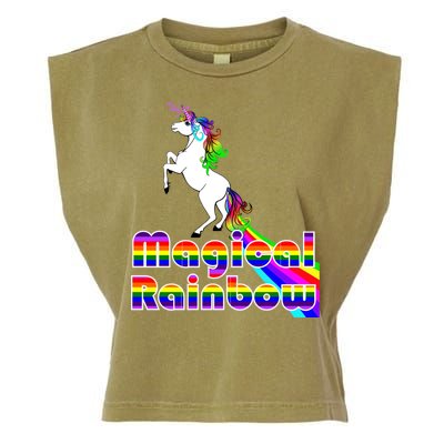 Magical Rainbow Unicorn Garment-Dyed Women's Muscle Tee