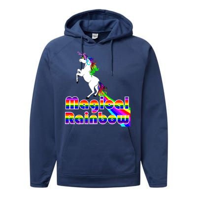 Magical Rainbow Unicorn Performance Fleece Hoodie