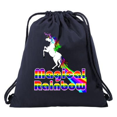 Magical Rainbow Unicorn Drawstring Bag