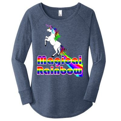 Magical Rainbow Unicorn Women's Perfect Tri Tunic Long Sleeve Shirt