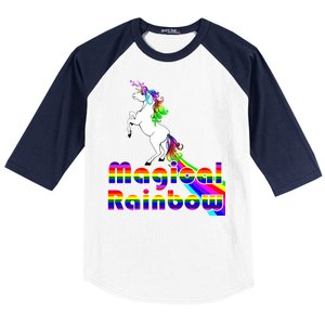 Magical Rainbow Unicorn Baseball Sleeve Shirt