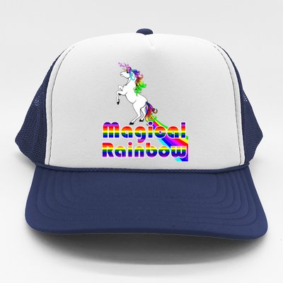 Magical Rainbow Unicorn Trucker Hat