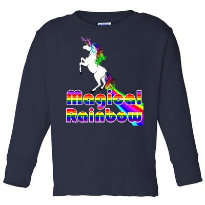 Magical Rainbow Unicorn Toddler Long Sleeve Shirt