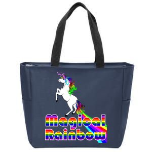 Magical Rainbow Unicorn Zip Tote Bag