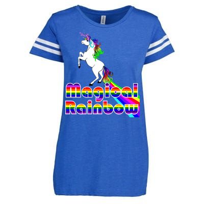 Magical Rainbow Unicorn Enza Ladies Jersey Football T-Shirt