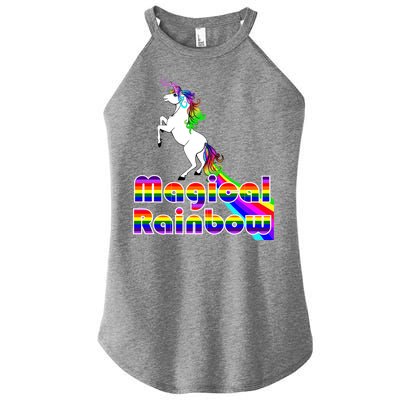 Magical Rainbow Unicorn Women's Perfect Tri Rocker Tank