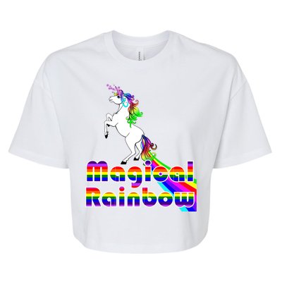 Magical Rainbow Unicorn Bella+Canvas Jersey Crop Tee