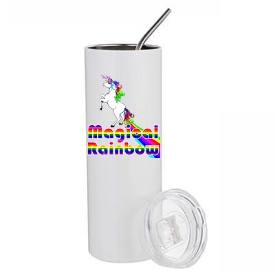 Magical Rainbow Unicorn Stainless Steel Tumbler