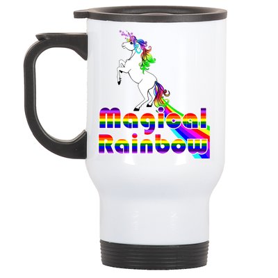 Magical Rainbow Unicorn Stainless Steel Travel Mug