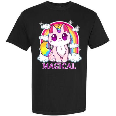 Magical Rainbow Unicorn Kitty Garment-Dyed Heavyweight T-Shirt