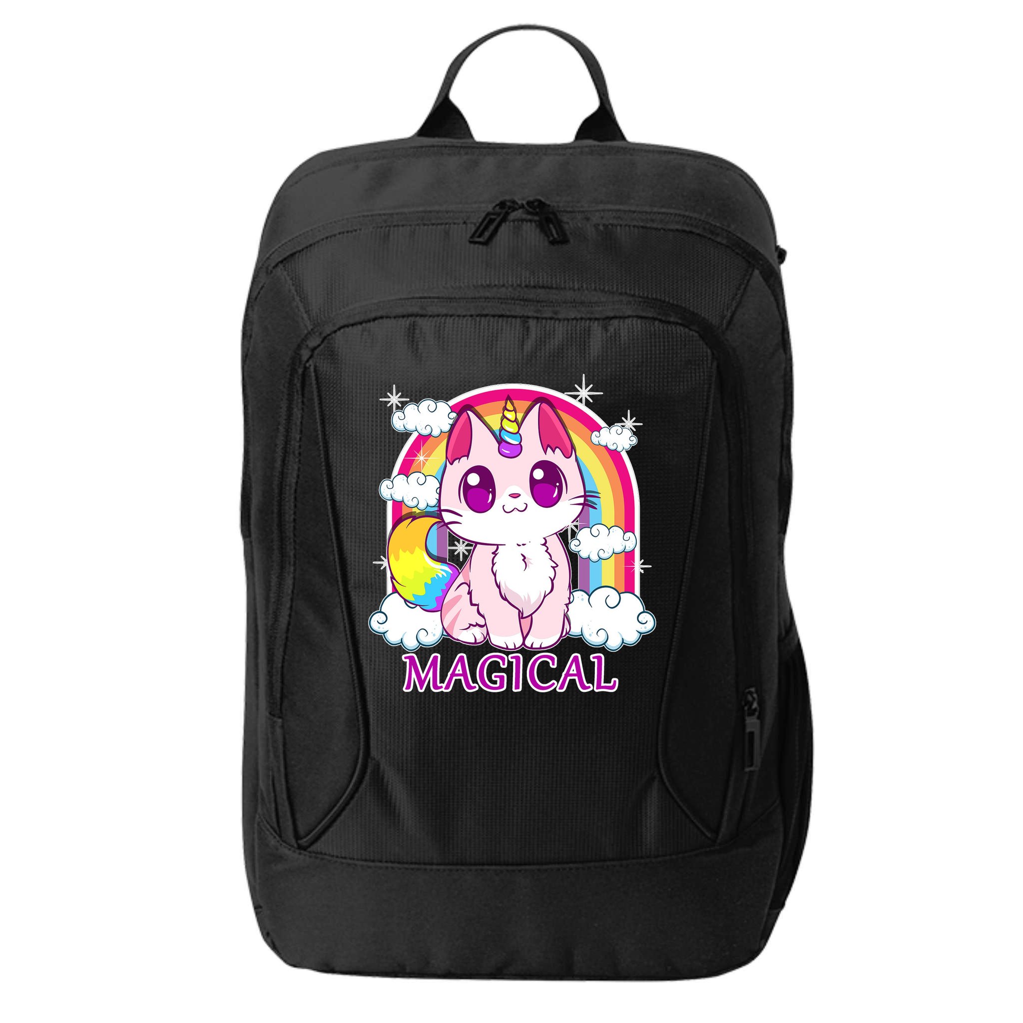 Magical Rainbow Unicorn Kitty City Backpack