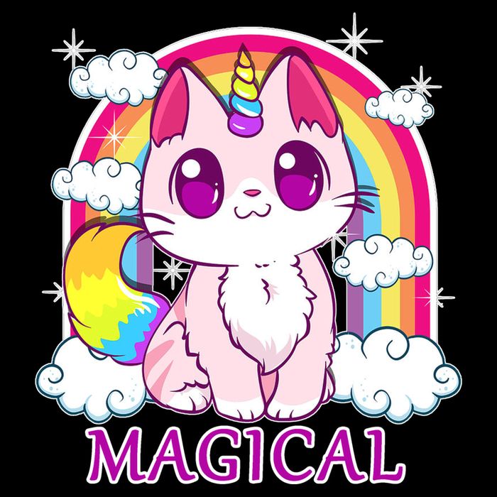Magical Rainbow Unicorn Kitty Bucket Hat