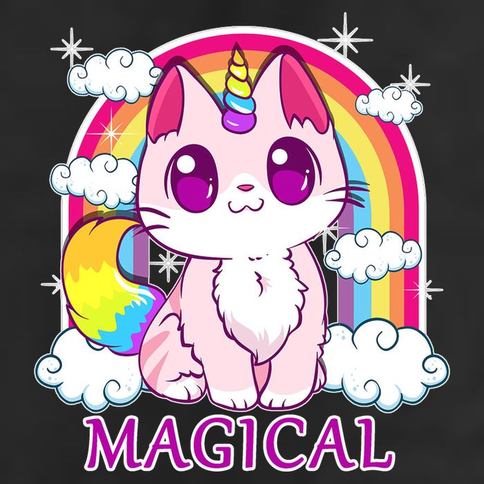 Magical Rainbow Unicorn Kitty Golf Towel