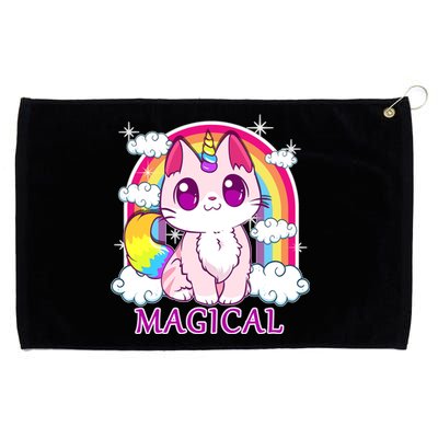 Magical Rainbow Unicorn Kitty Grommeted Golf Towel