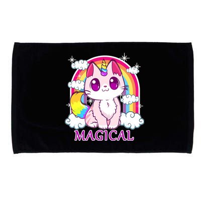 Magical Rainbow Unicorn Kitty Microfiber Hand Towel