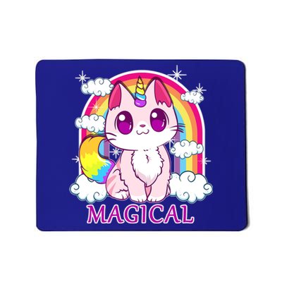 Magical Rainbow Unicorn Kitty Mousepad