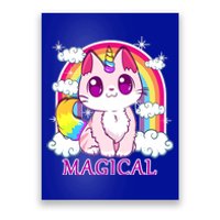 Magical Rainbow Unicorn Kitty Poster