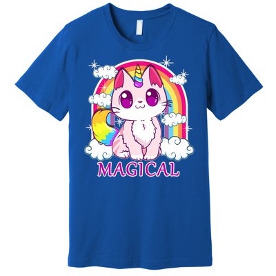 Magical Rainbow Unicorn Kitty Premium T-Shirt