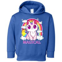 Magical Rainbow Unicorn Kitty Toddler Hoodie