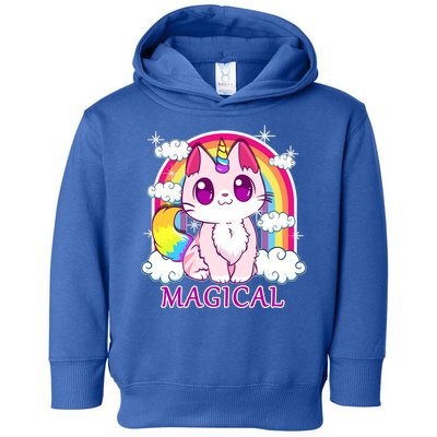 Magical Rainbow Unicorn Kitty Toddler Hoodie