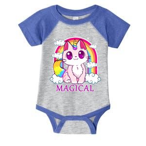 Magical Rainbow Unicorn Kitty Infant Baby Jersey Bodysuit