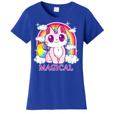 Magical Rainbow Unicorn Kitty Women's T-Shirt