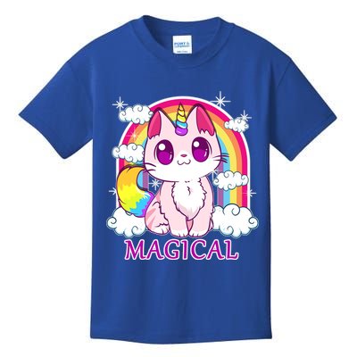 Magical Rainbow Unicorn Kitty Kids T-Shirt